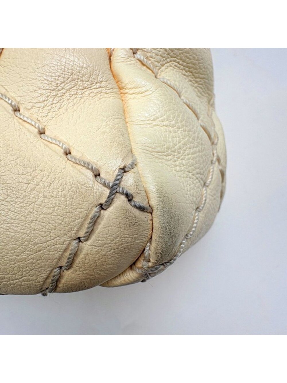Chanel Wild Stitch Chain Tote CC Logo Leather White - Picture 5 of 15